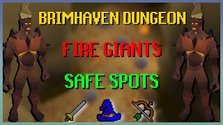 OSRS Brimhaven Dungeon Fire Giants Safespots Guide 2025