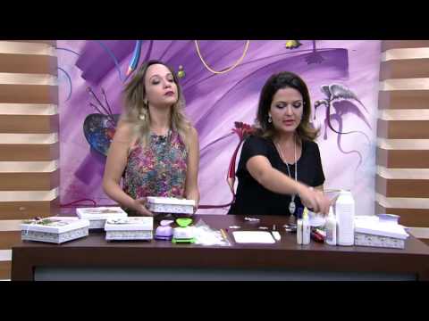 Mulher.com - 30/09/2015 - Caixa natalina, flores e pássaro - Marisa Magalhães PT2