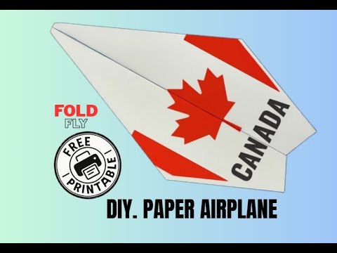 DIY Canada Paper Airplane ✈️ | Free Printable Template (PDF)