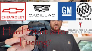 Hard Start After Fueling? Quick Diagnosis and Repair How To.  Chevy, GM, Buick, Pontiac, Cadillac