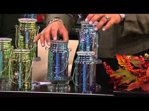 Set of 3 Indoor Outdoor Hand Blown Mercury Glass Mason Jars by Valerie with Jane Treacy