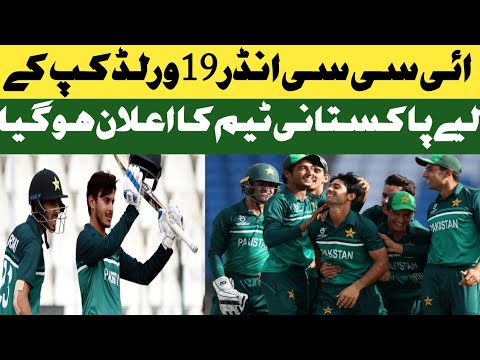 pakistan squad for under 19 icc world cup 2024 | pakistan u19 squad for wc24