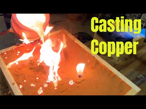 Casting Copper Ingots and Copper Mask from Scrap Copper Pipe 1080p