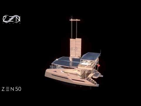 ZEN50 - INFINITE RANGE SOLAR & WINGSAIL powered carbon fiber Zero-Emission Yacht - NO FUEL ONBOARD