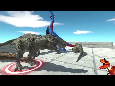 DEATH RUN SPIDERMAN BRACHIOSAURUS vs HULK TREX  VS SPINOSAURUS Animal Revolt Battle Simulator