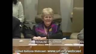 Dr Rosalind Peterson 2007 UN Climate Change Conference (Weather Modification Programmes)