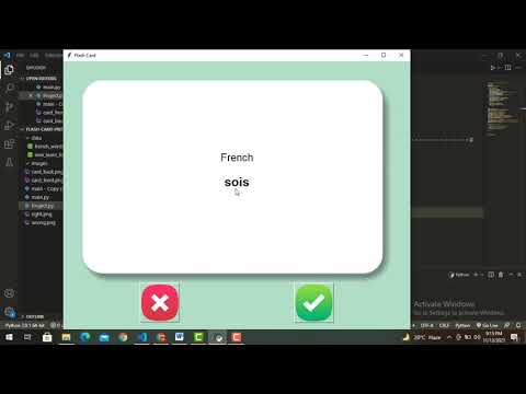 Flash Card Project Using Python Programming With Gui Porfolio Python Project Python Gui