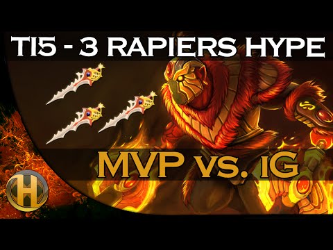 Dota 2 TI5 EPIC GAME - MVP vs. iG 3 RAPIERS TOBI HYPE