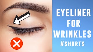 Wing Eyeliner Trick For Mature Eyes #shorts