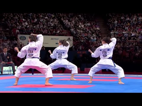 (2/2) Karate Japan vs Italy. Final Female Team Kata. WKF World Karate Championships 2012