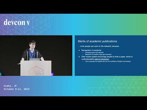 Grantee Exposé Lightning Talk 3 - Academic Research on Casper by Ryuya Nakamura (Devcon5)
