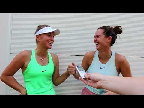 Anastasia Detiuc a Miriam Kolodziejová po výhře v semifinále čtyřhry | ZUBR CUP Přerov 2022