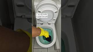 Clean a toilet in 3 minutes #toiletcleaning #cleaningtips #shorts