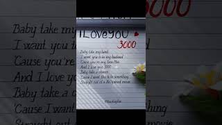I love you 3000 - Lyrics viết tay #lyrics #shorts #hoidongbao