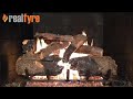 Real Fyre 24" Charred American Oak Vented Propane Gas Logs Set with On/Off Automatic Pilot Kit