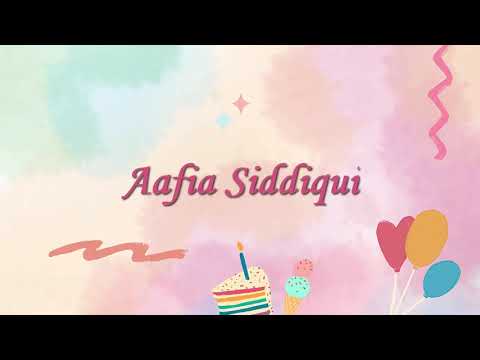 Aafia Siddiqui Birthday Cake | Happy Birthday Aafia Siddiqui | Birthday Wishes for You Aafia Siddiqi