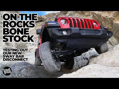 Stock Jeep Wrangler JL 2 Door Sport Off-Road on the Rocks to Test Our Rubicon Sway Bar Disconnect