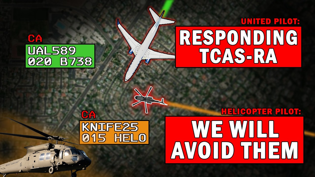 US Army Helicopter CLOSE CALL with United Plane | 500ft Separation