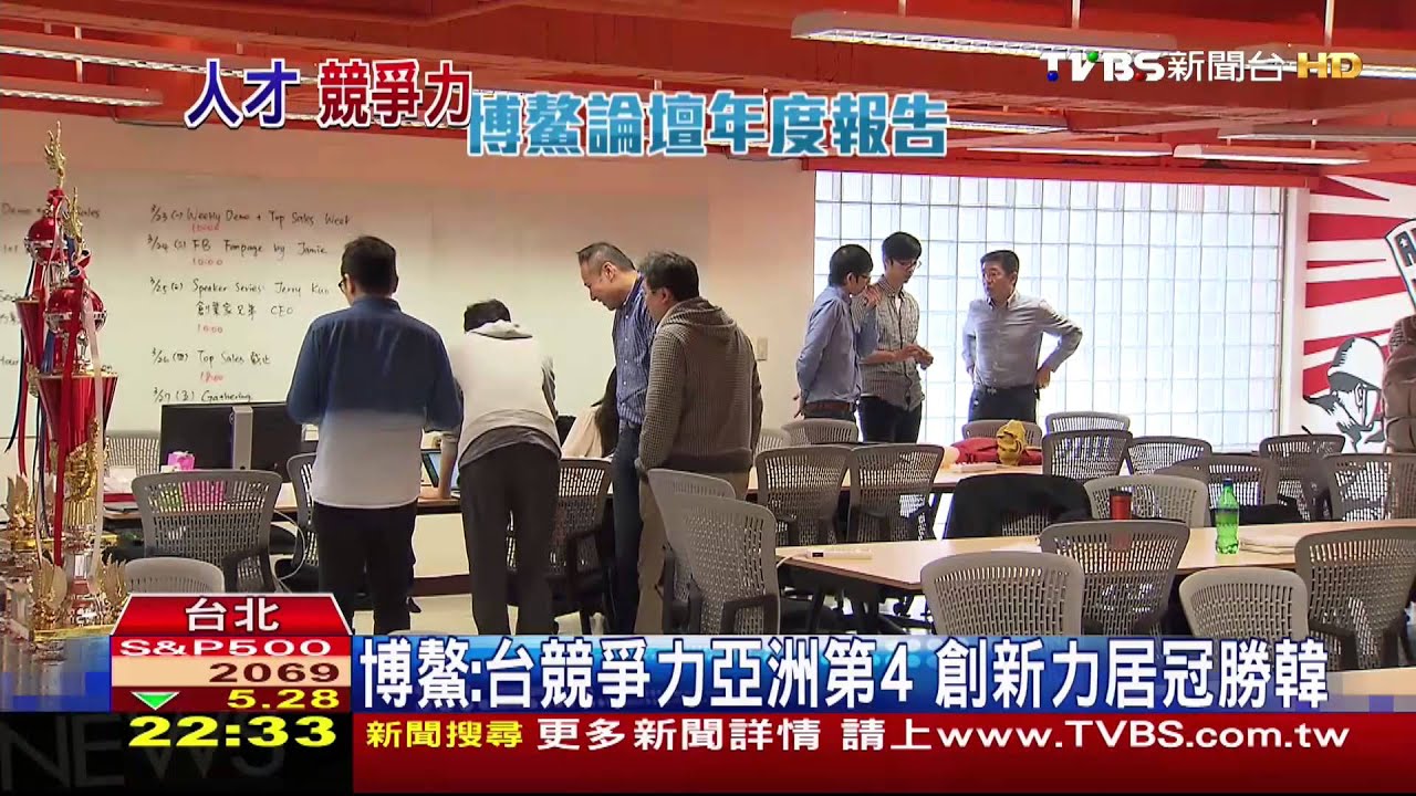 博鰲:台競爭力亞洲第4 創新力居冠勝韓