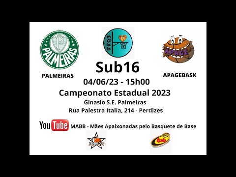 FPB - 04/06/23 - Sub16 - Campeonato Estadual 2023 - Palmeiras 108 x 61 Apagebask