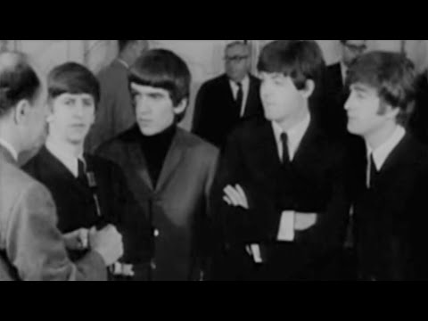 The Beatles Receiving Gold Records From Capitol Records + Interview - ABC News - 10 February 1964