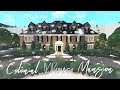Bloxburg Colonial Style Winter Mansion Home Alone Inspired Speed Build Part 1 Exterior 398k