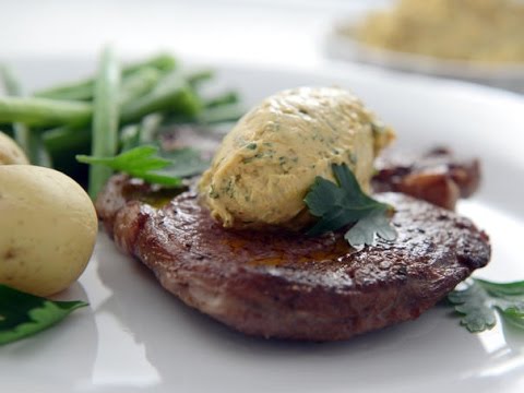 Biff med café de parissmör och krassepotatis - Köket