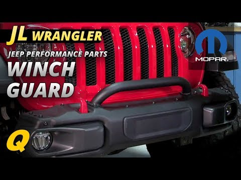 Mopar Winch Guard for Jeep Wrangler JL with Rubicon Steel Front Bumper