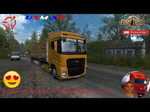 Euro Truck Simulator 2 (1.36) Wet and Dangerous Delivery in Russia Ford F-Max + DLc's & Mods