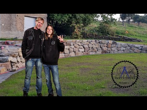 Build a natural stone garden wall