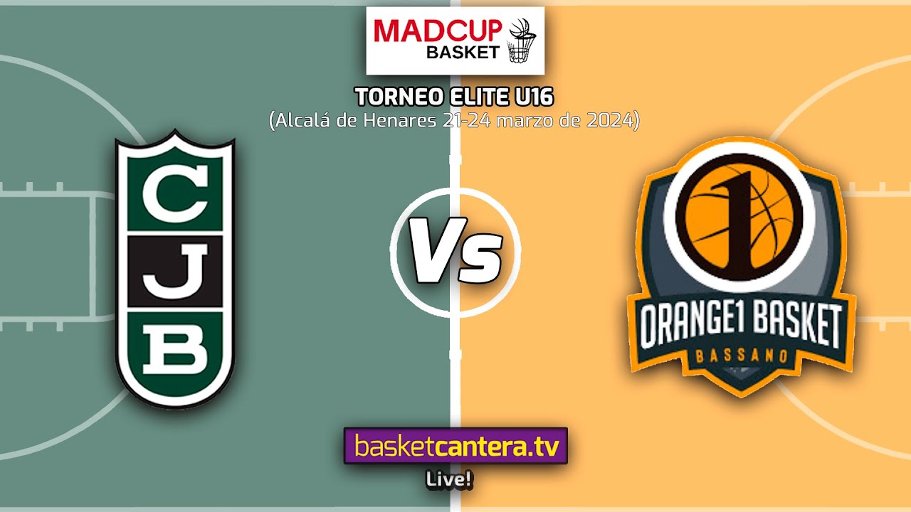 #DIRECTO  U16M. JOVENTUT BADALONA vs ORANGE BASSANO. Torneo U16M Elite MadCup 2024 #BasketCantera.TV