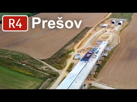 Výstavba R4 Prešov - severný obchvat 1. etapa (august 2022)