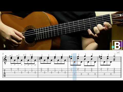 Andantino-Matteo Carcassi (Introducción Fingerstyle o Fingerpicking) Partitura+Tab