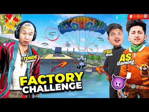 Factory Roof Challenge with As Gaming & Tsg Ritik 🔥Free Fire Max