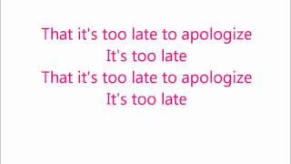 Pixie Lott-Apologize (with lyrics on screen)