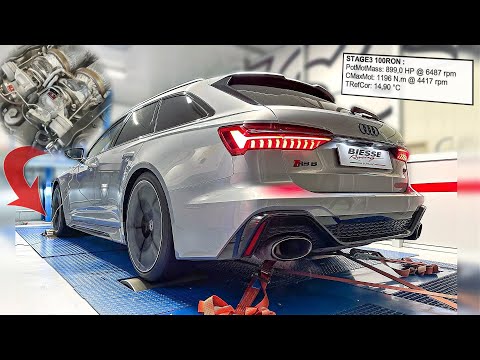 900HP Audi RS6 C8 feat. TTE1020 Turbos, Akrapovic Exhaust | DYNO PULLS + 60-200km/h Acceleration!