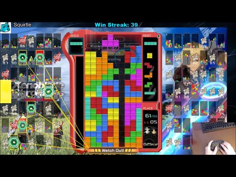 Tetris 99 - Insane T-Spins and 40 Win Streak (22 KOs)