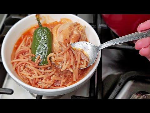 SOPA DE FIDEO | Fideo Con Pollo Recipe | Mexican Style Vermicelli Noodle Soup
