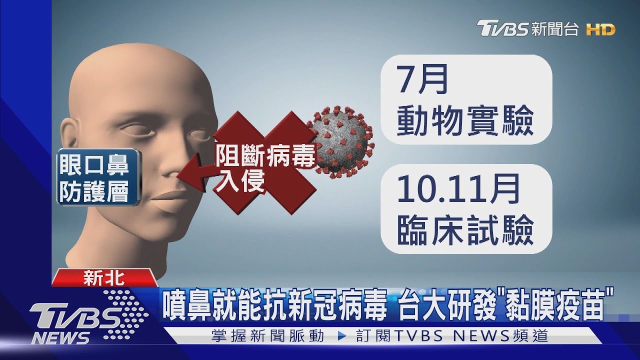 噴鼻就能抗新冠病毒 台大研發「黏膜疫苗」