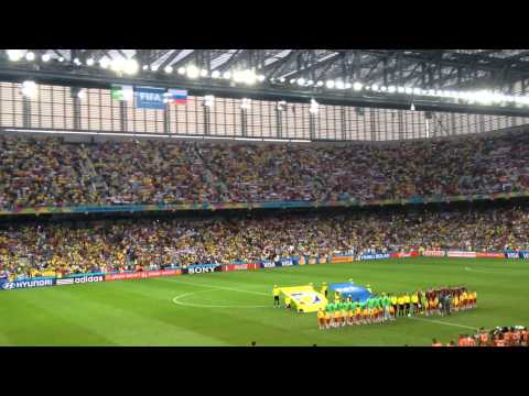 Algeria v Russia national anthems at Arena de Baixada , Curitiba 26-06-14