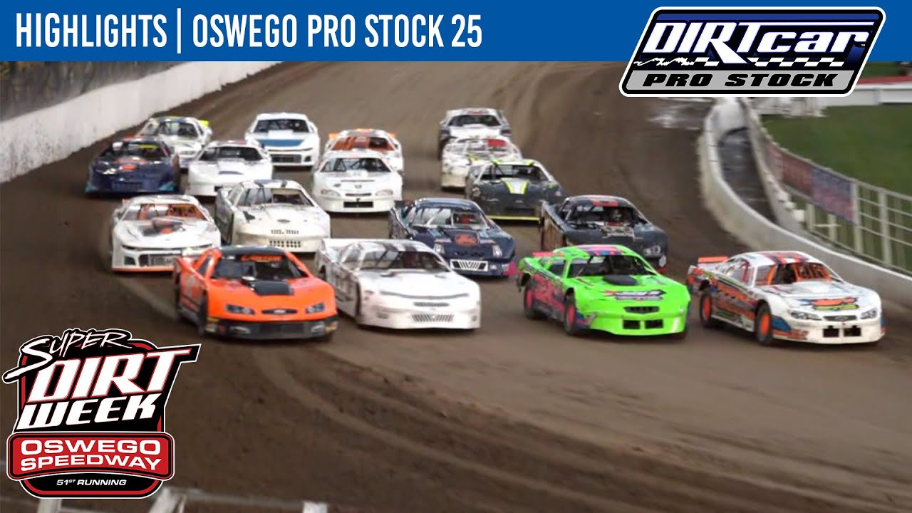 DIRTcar Pro Stocks | Super Dirt Week | Oswego Speedway | October 7, 2023 | HIGHLIGHTS
