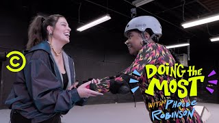 Ashley Graham Teaches Phoebe Robinson How to Rollerblade
