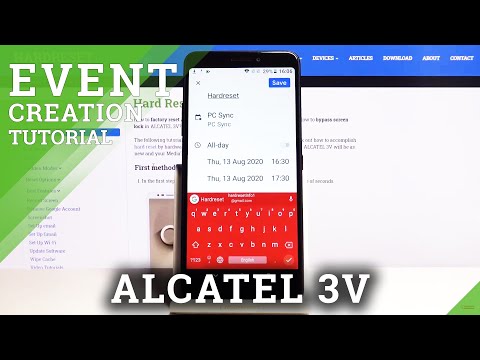 How to Add an Event to Calendar in ALCATEL 3V - Event Creation