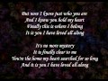 It is you (I have loved) - Dana Glover (lyrics ...