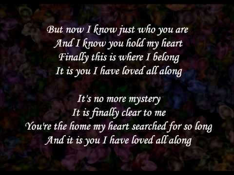 It is you (I have loved) - Dana Glover (lyrics)