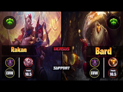 Master RAKAN [Guardian] (Support) VS  BARD - Master EUW Patch 10.5