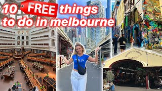 SPEND A DAY IN MELBOURNE FOR FREE! Top 10 Must-Do FREE Activities💰🇦🇺