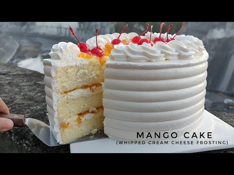 MANGO CAKE with Whipped Cream Cheese Frosting | 😍😍😍 | (tagalog with english sub)