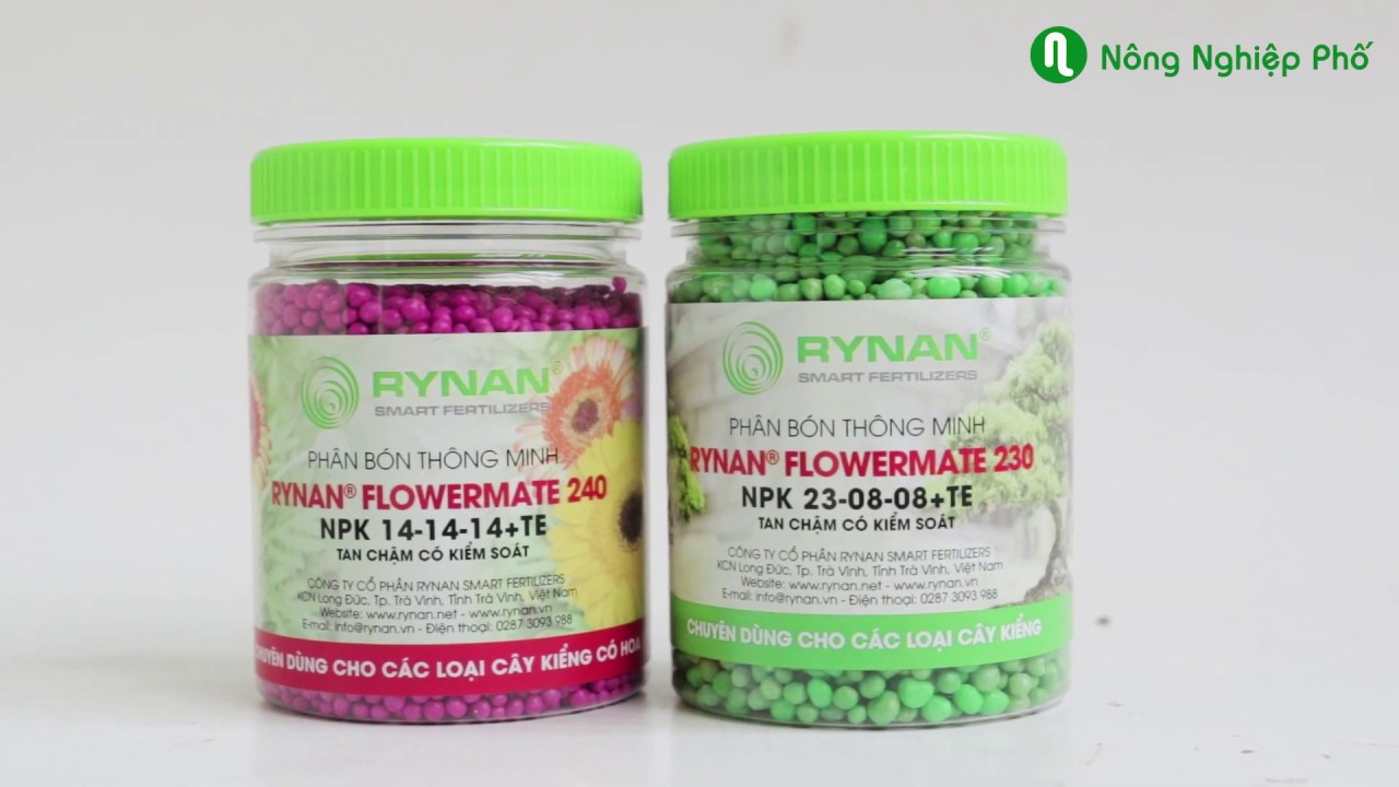 Combo Bộ Đôi Phân Tan Chậm Có Kiểm Soát Rynan Chuyên Dùng Cho Cây Kiểng