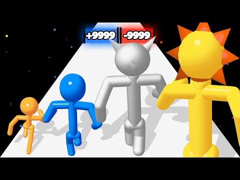 RESIZE SCARY RUN (Sprunki 3D) Tall Man Thick Man Blob Man Run Race Master Math Games Part 01